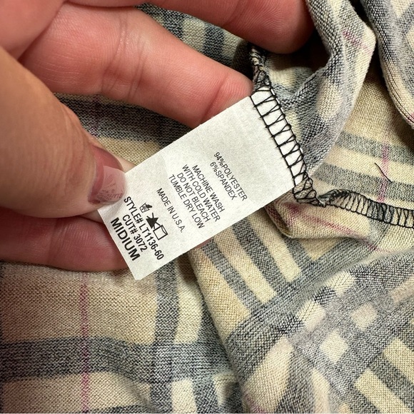 NWT boutique classic tartan plaid check tunic blouse mandarin collar classic - Picture 5 of 10